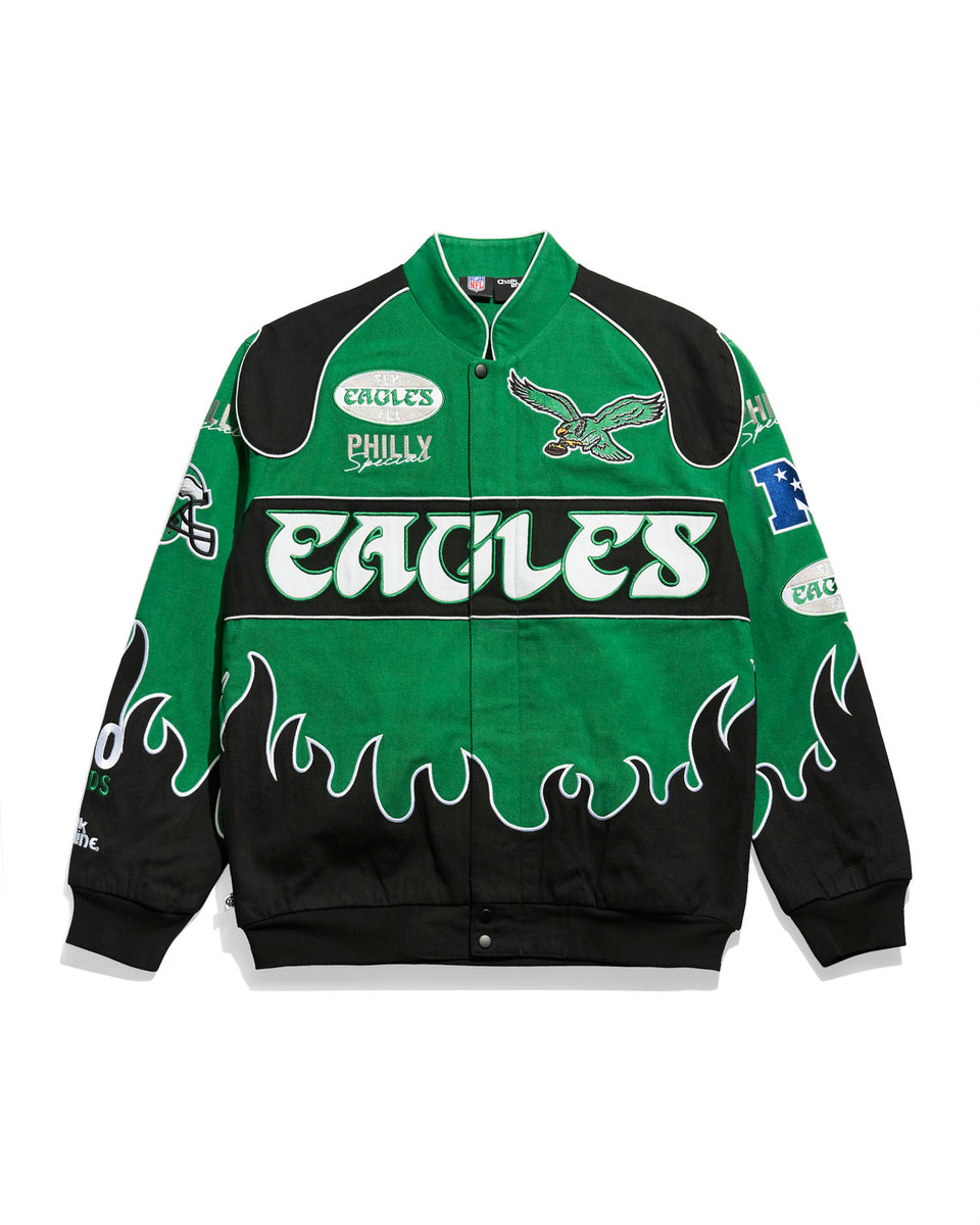 Philadelphia Eagles Kelly Green Premium Racing Jacket – Chalk Line Apparel