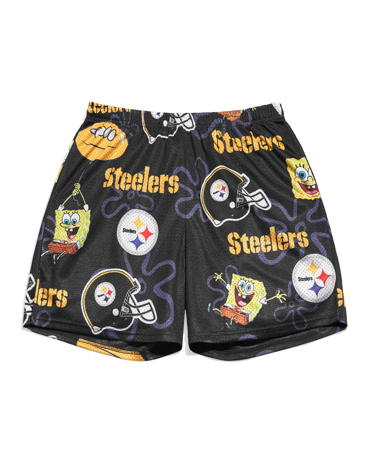 Pittsburgh Steelers & SpongeBob SquarePants Retro Shorts