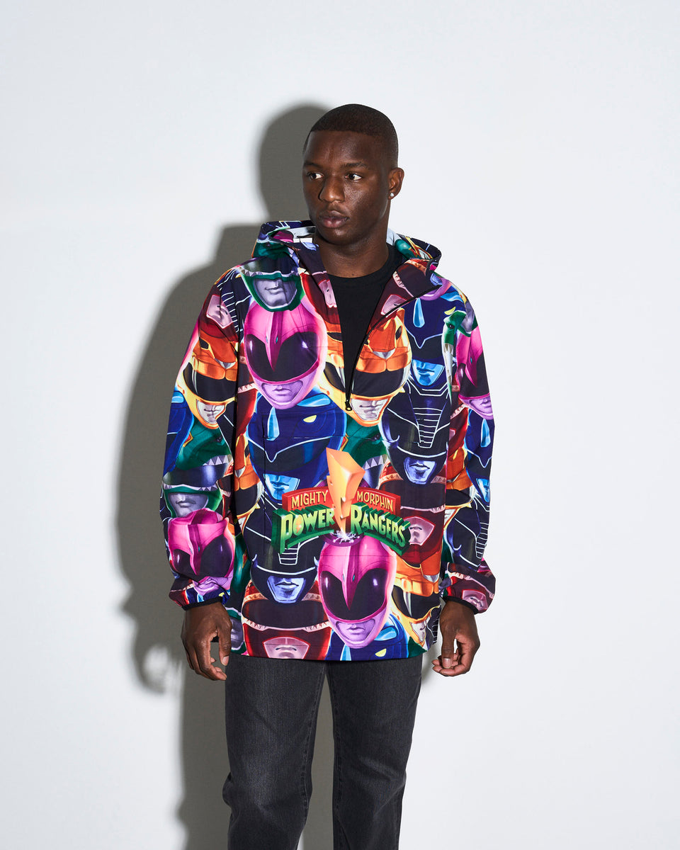 Power Rangers Art Heads Anorak Jacket Chalk Line Apparel