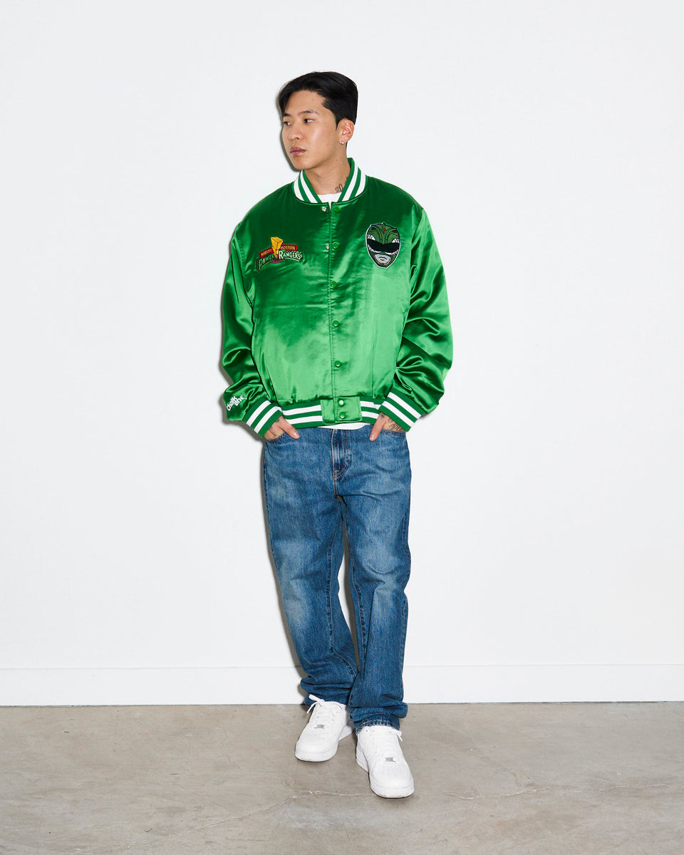 Power Rangers Green Ranger Quilted Satin Jacket Chalk Line Apparel