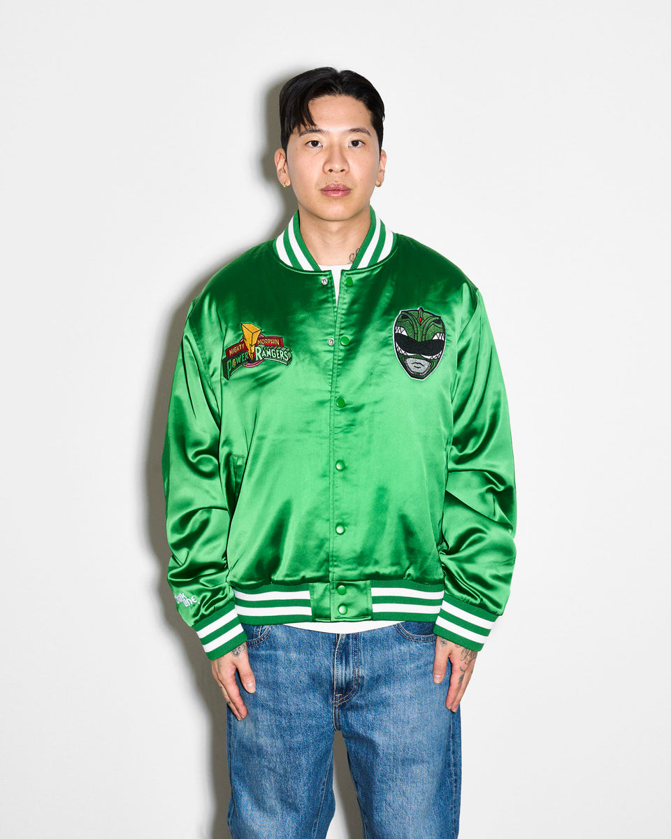 Power Rangers Green Ranger Quilted Satin Jacket Chalk Line Apparel