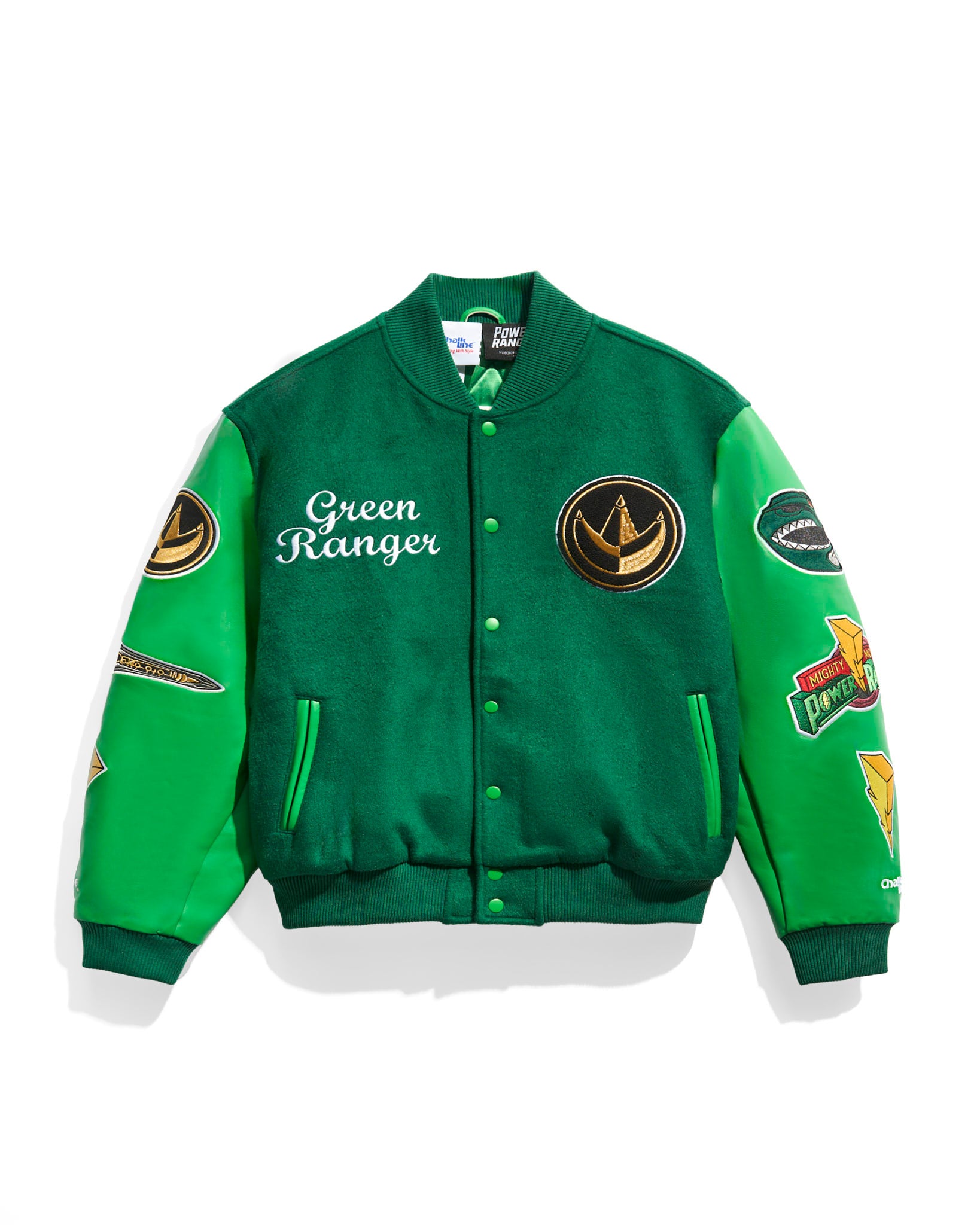 Power Rangers Green Varsity Jacket