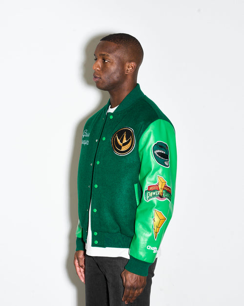 Power Rangers Green Varsity Jacket
