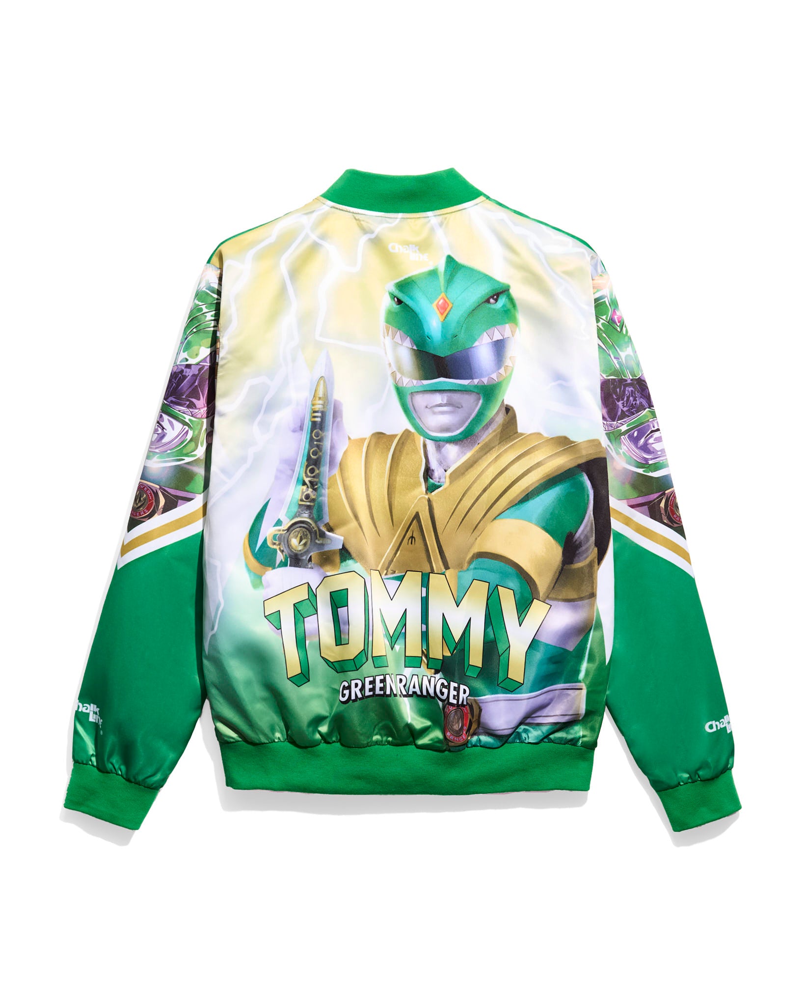 Power Rangers Tommy Green Ranger Fanimation Satin Jacket