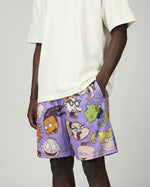 Rugrats Character AOP Purple Retro Shorts