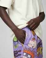 Rugrats Character AOP Purple Retro Shorts