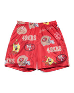 San Francisco 49ers & SpongeBob SquarePants Retro Shorts