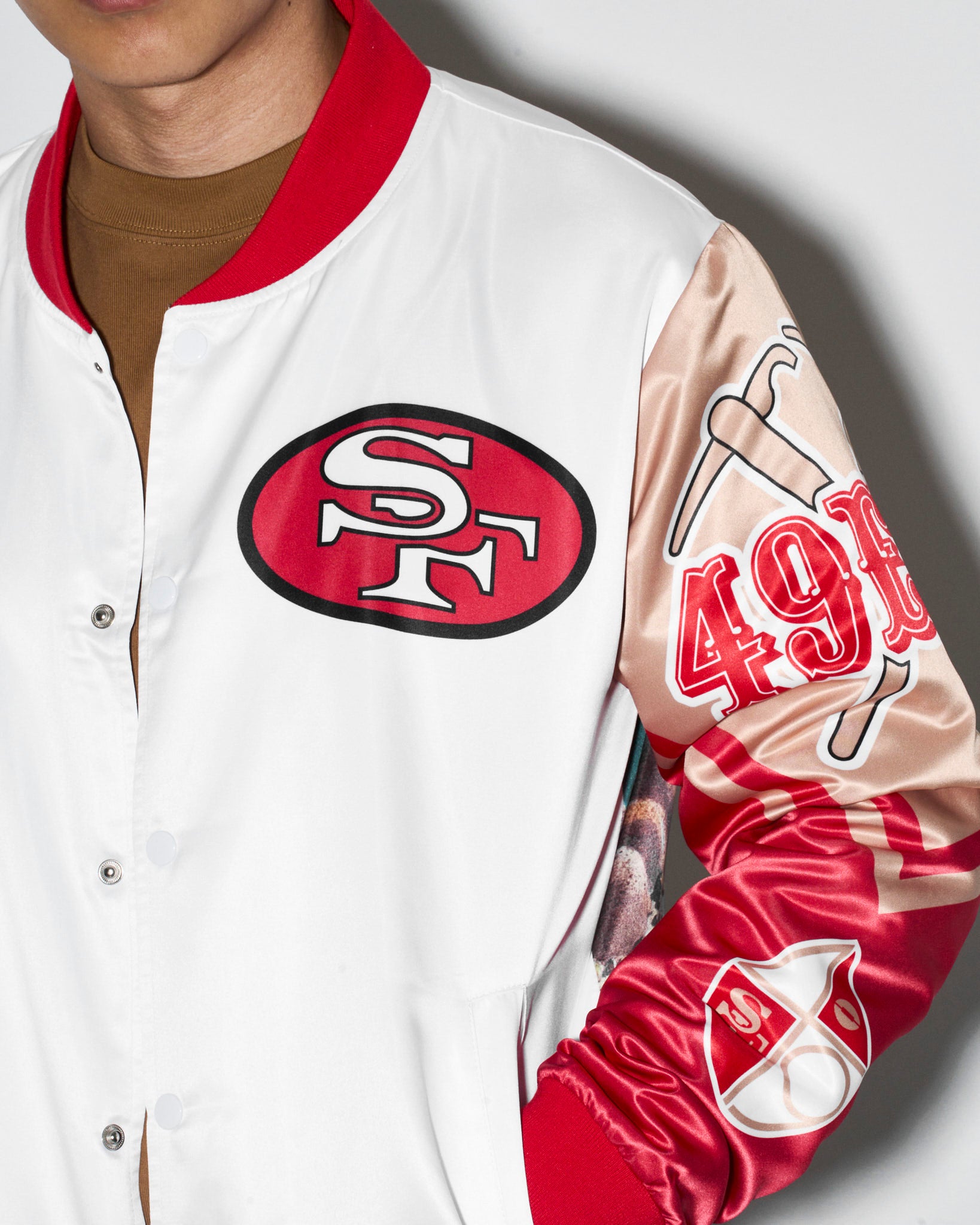 San Francisco 49ers Gold Digger OG Fanimation Satin Jacket – Chalk Line ...