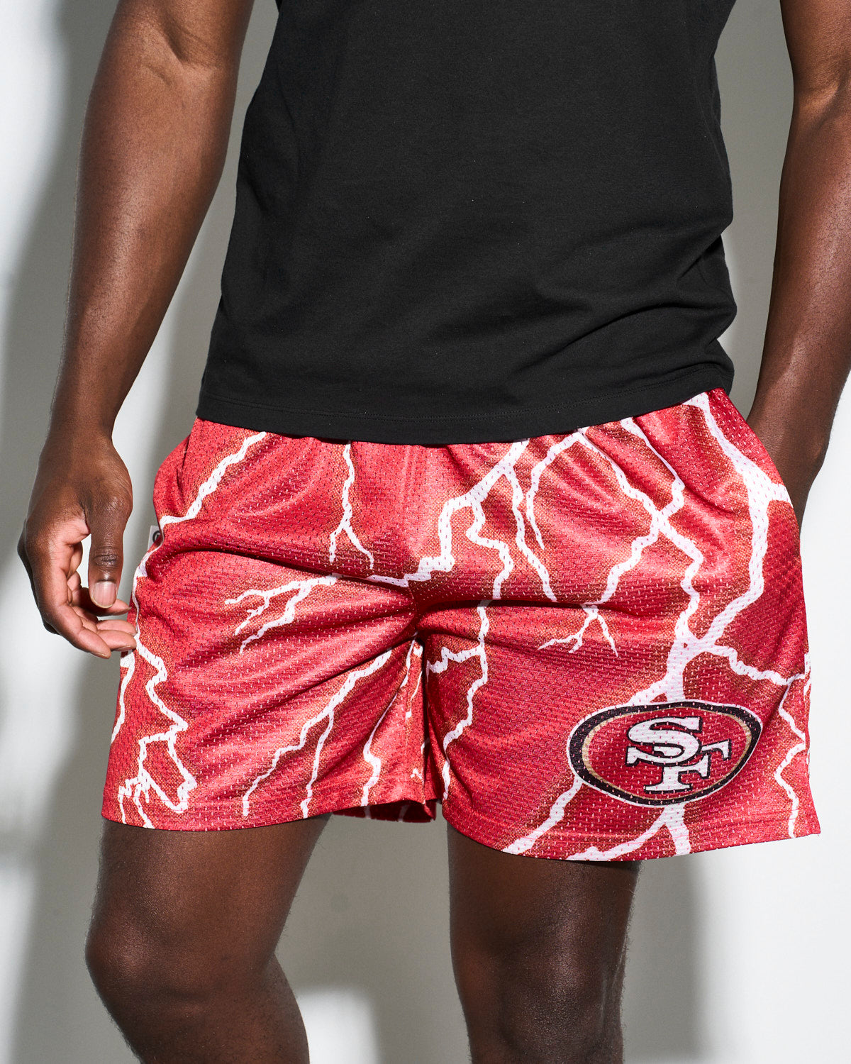 San Francisco 49ers Lightning Retro Shorts – Chalk Line Apparel