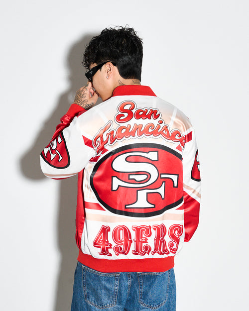 San Francisco 49ers Logo Fanimation Satin Jacket M
