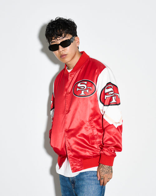 San Francisco 49ers Logo Fanimation Satin Jacket M