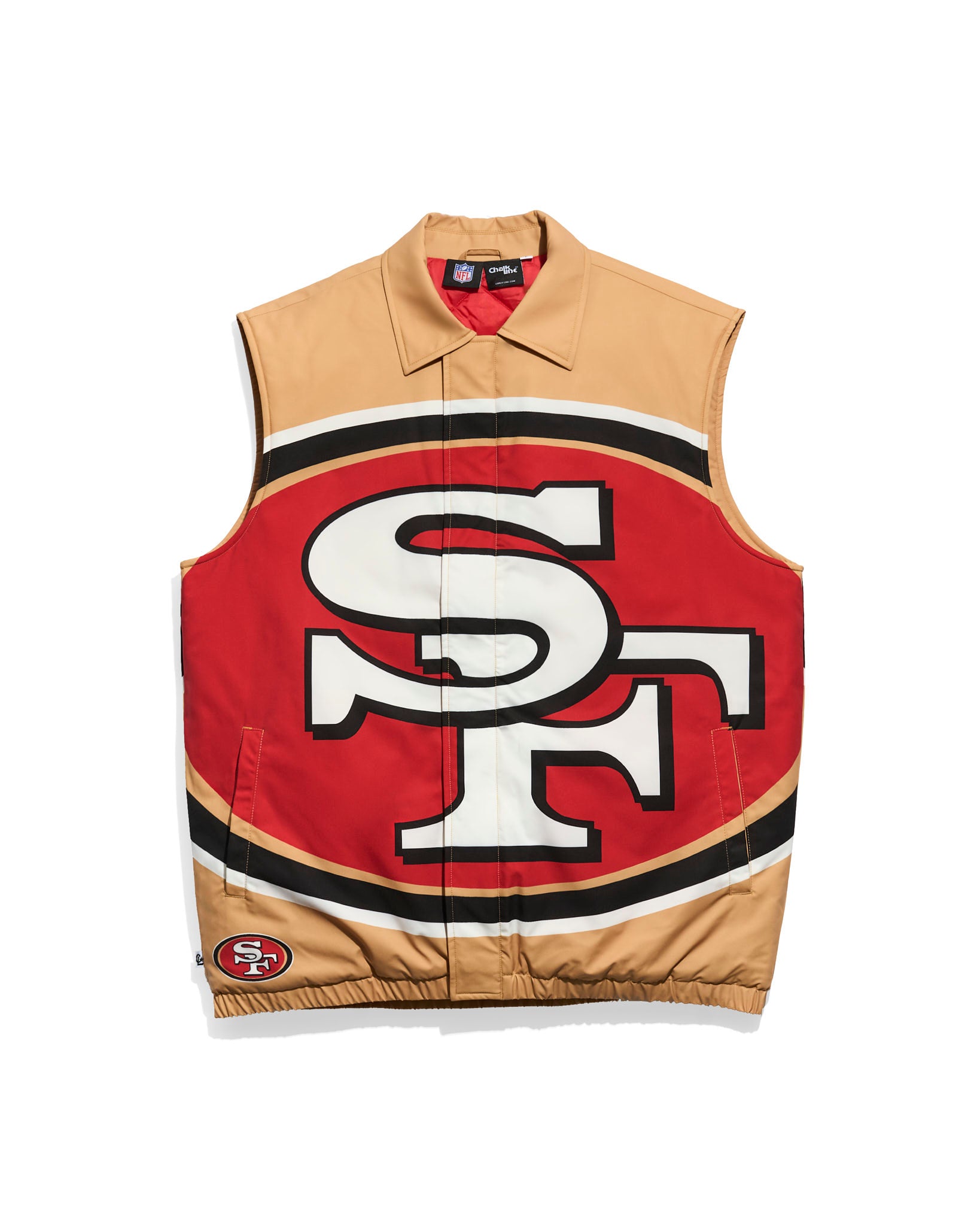 San Francisco 49ers Retro Big Logo Quilted Puffer Vest