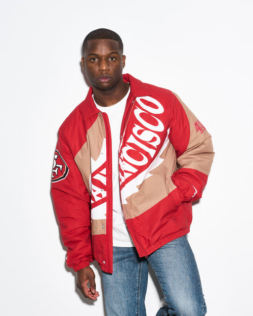 San Francisco 49ers Saw Blade Quilted Puffer Jacket