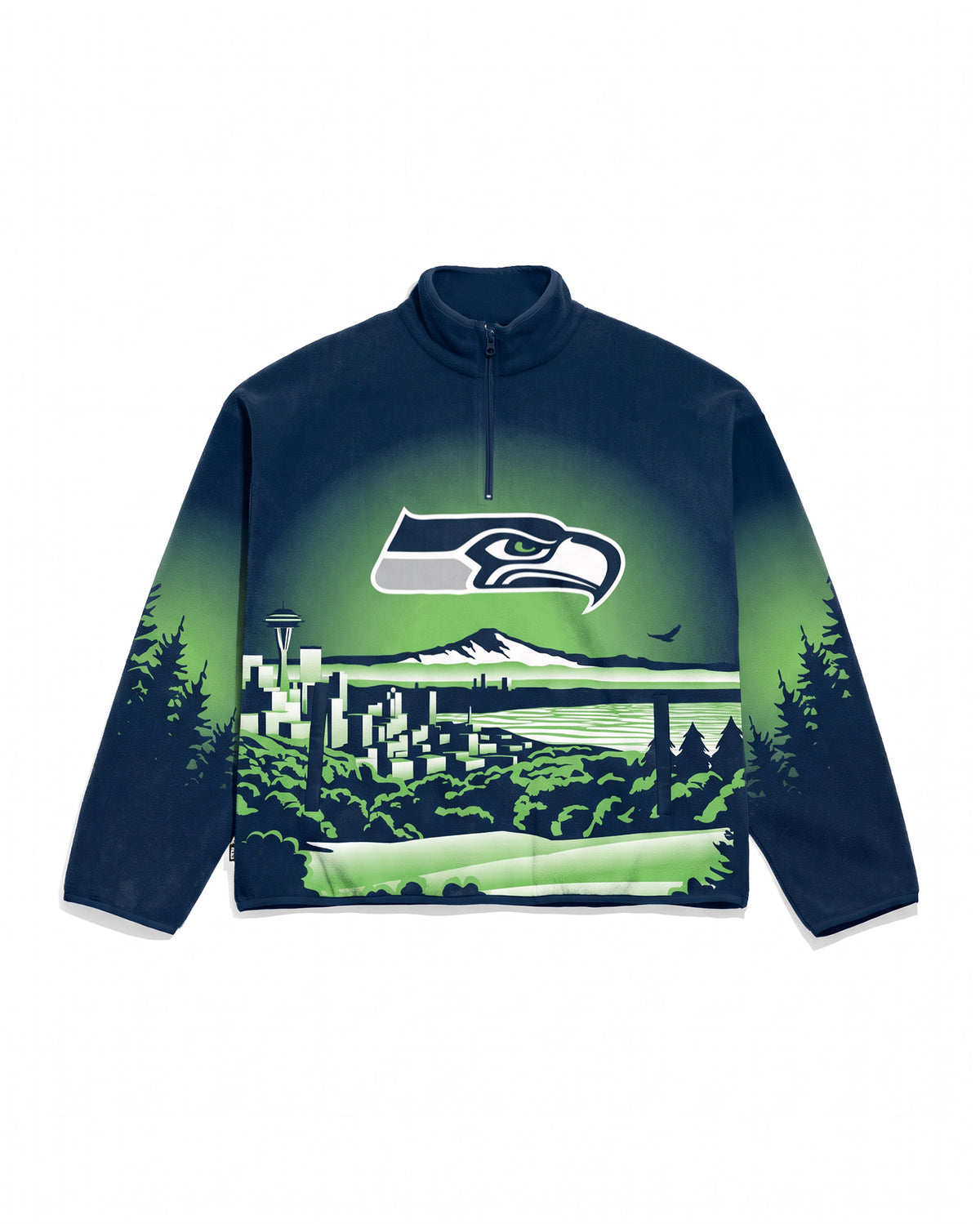 Seattle Seahawks Landscape Quarter Zip Microfleece Pullover