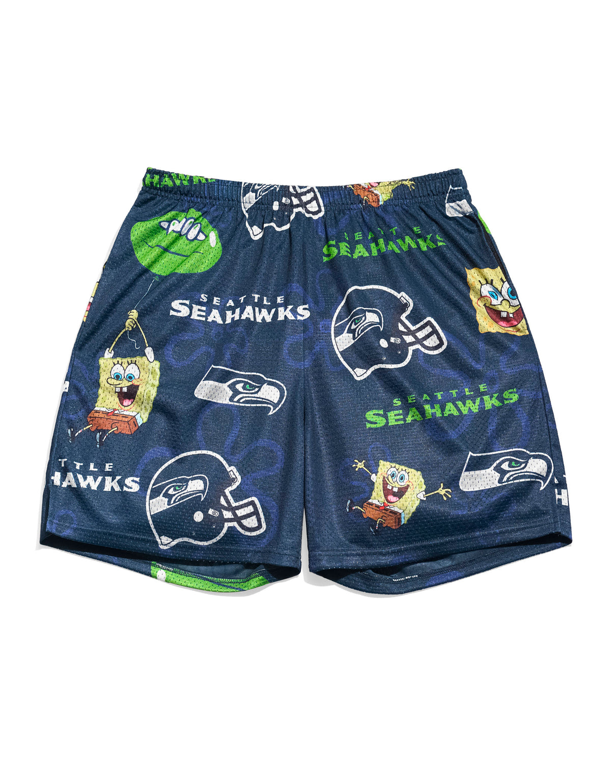 Seattle Seahawks & SpongeBob SquarePants Retro Shorts