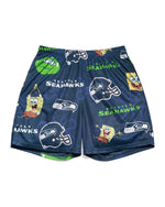 Seattle Seahawks & SpongeBob SquarePants Retro Shorts