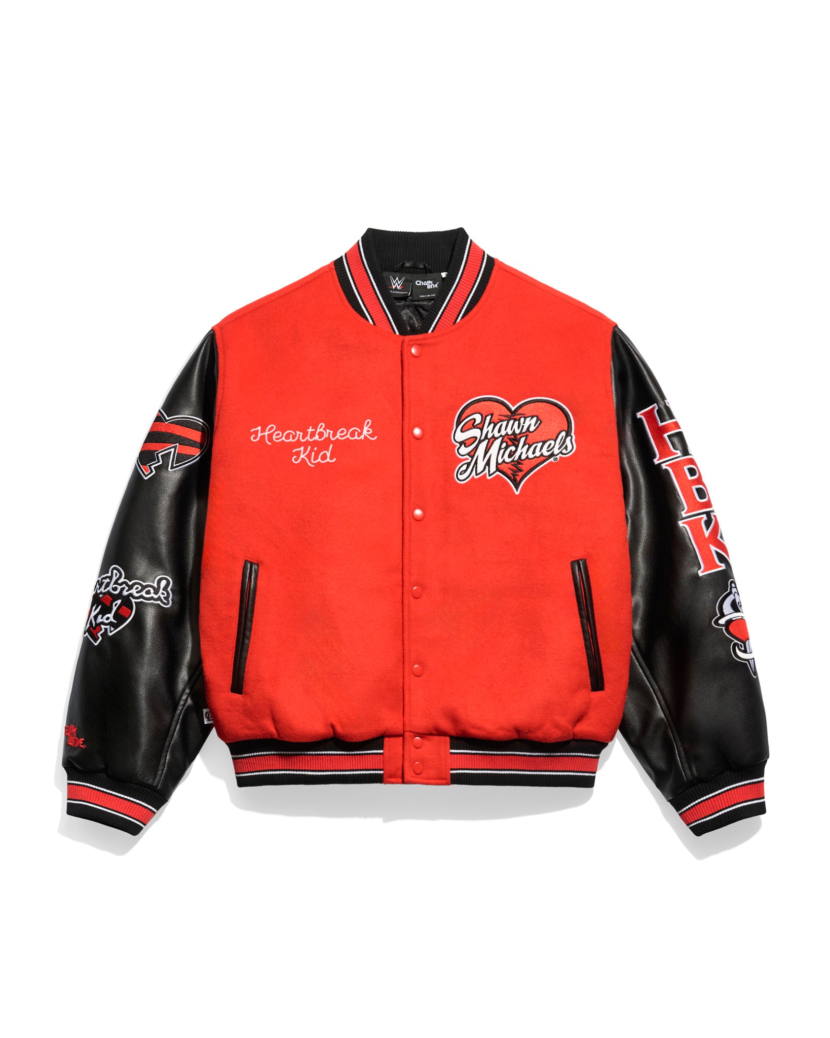 Shawn Michaels HBK Varsity Jacket Chalk Line Apparel shawn-michaels-hbk-varsity-jacket-chalk-line-apparel