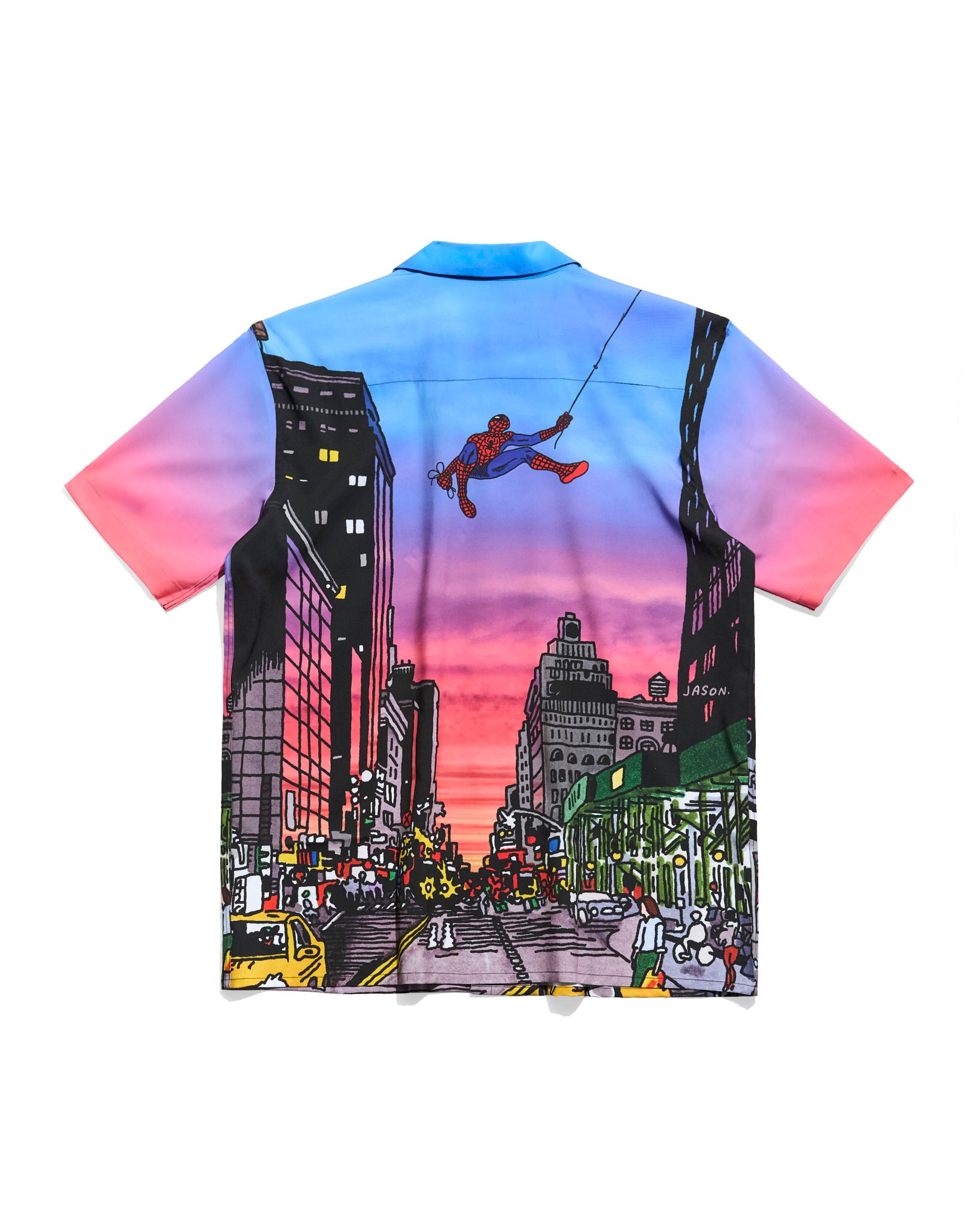 Spider-Man Sunset Button Up Shirt