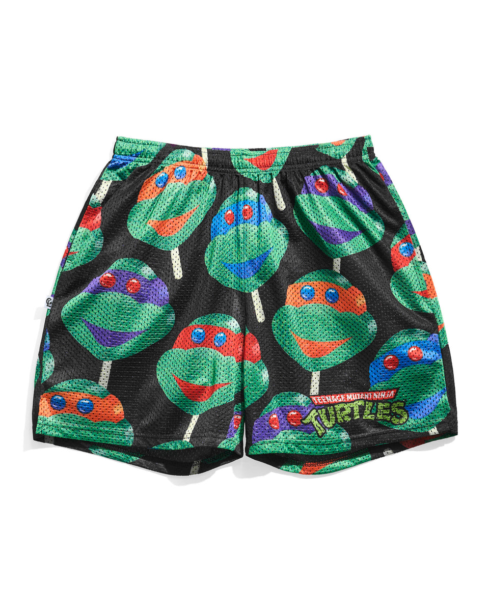 TMNT Popsicle Black Retro Shorts Chalk Line Apparel