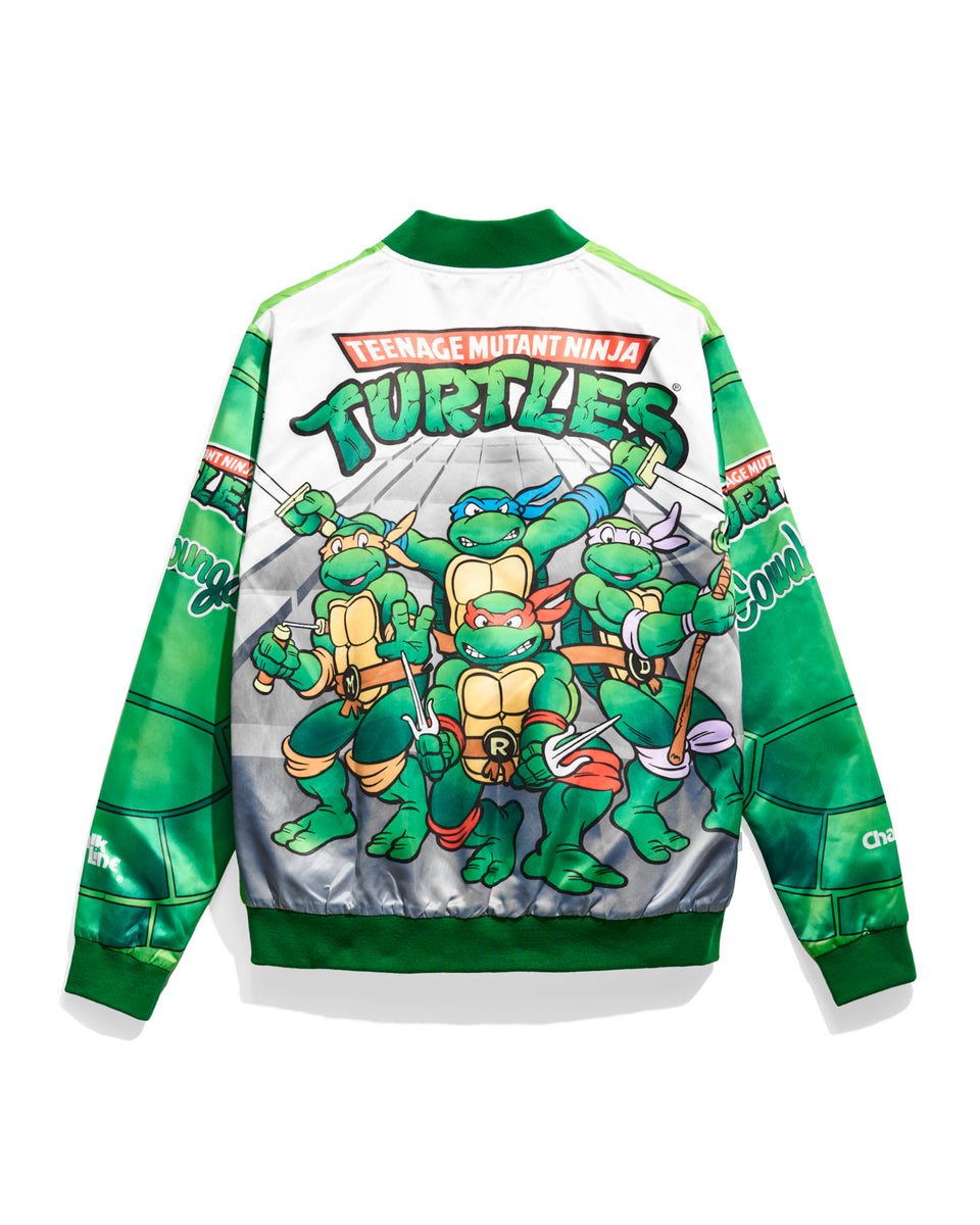 TMNT Retro Fanimation Satin Jacket Chalk Line Apparel