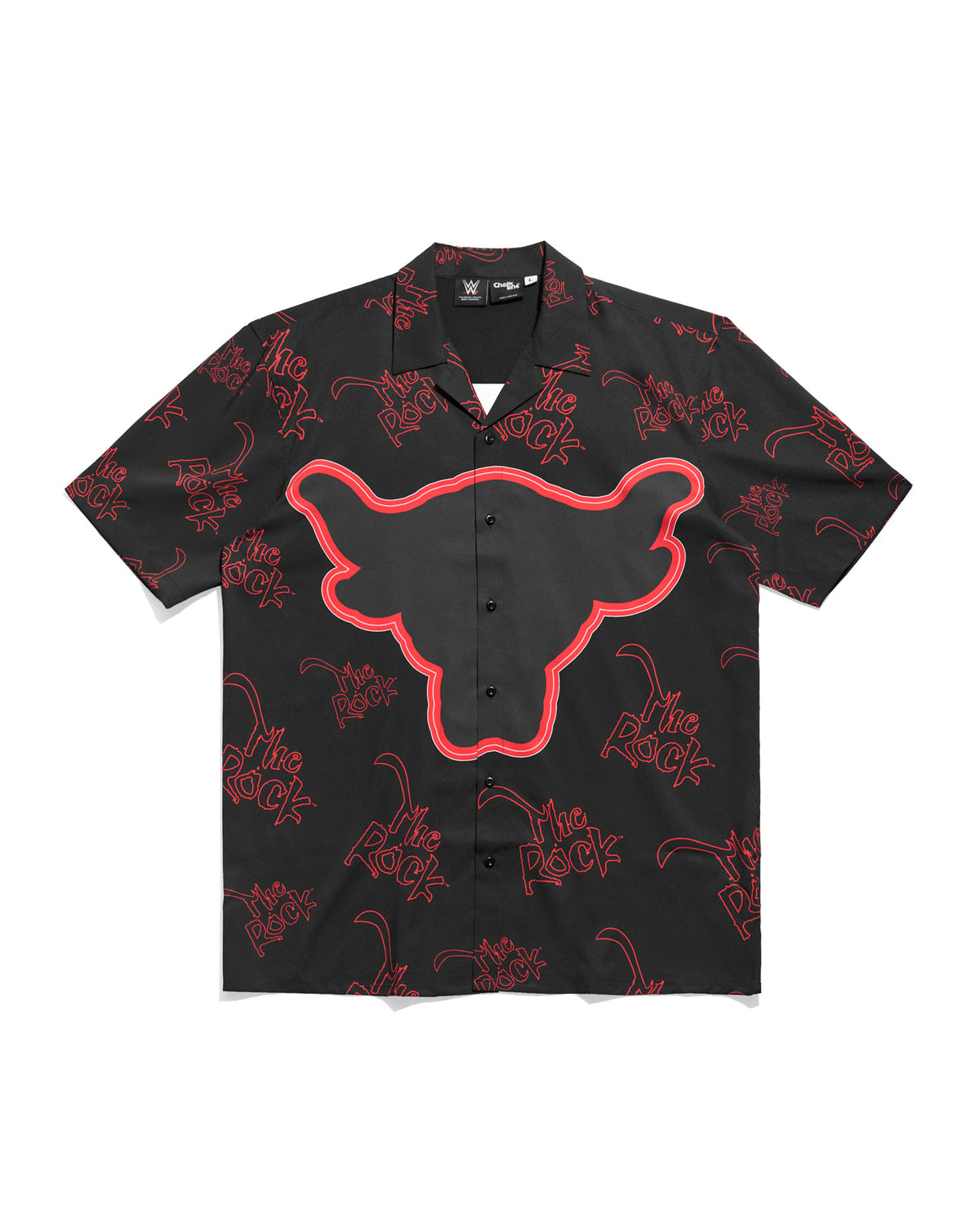 The Rock Black Bull Button Up Shirt