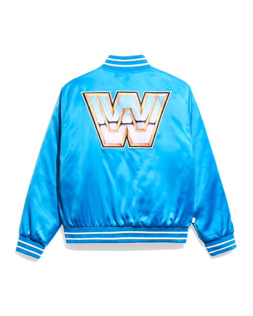 WWE OG Legends Blue Quilted Satin Jacket