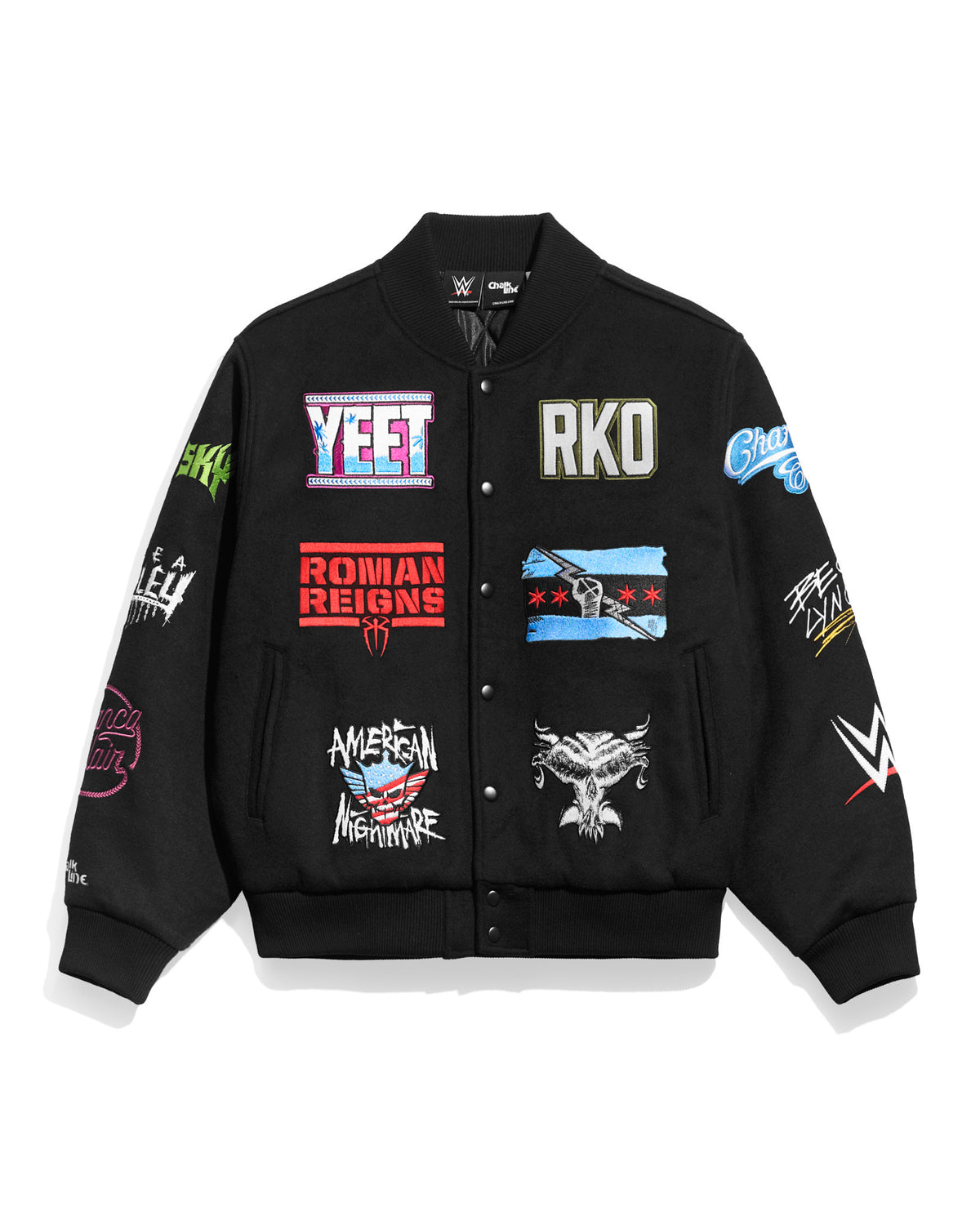 WWE Superstar Logos Varsity Jacket