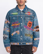 WrestleMania 1-21 Logo Print Denim Jacket