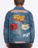 WrestleMania 1-21 Logo Print Denim Jacket