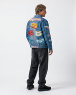 WrestleMania 1-21 Logo Print Denim Jacket