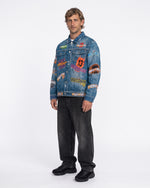 WrestleMania 1-21 Logo Print Denim Jacket