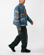 WrestleMania 1-21 Logo Print Denim Jacket