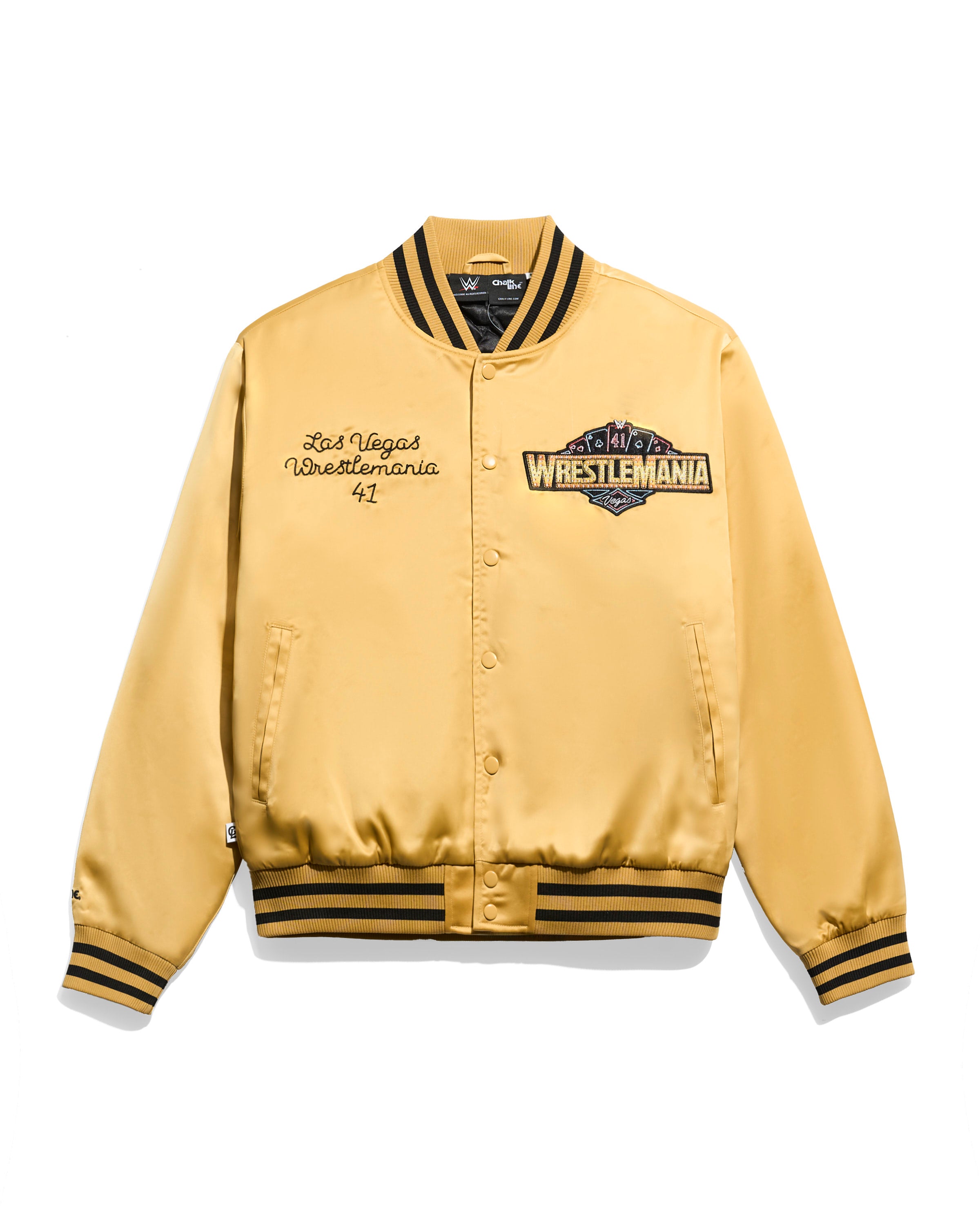 WrestleMania 41 Gold Satin Jacket