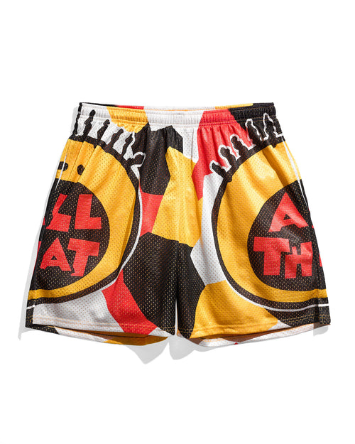 All That Yellow & Red Retro Shorts