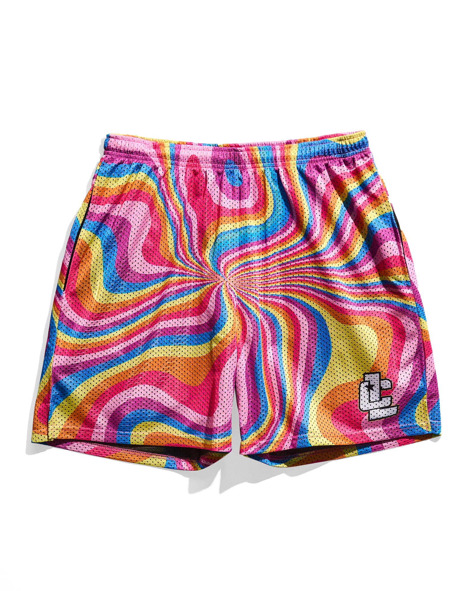 Chalk Line Candy Swirl Retro Shorts