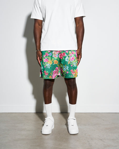 Chalk Line Floral Mix Retro Shorts