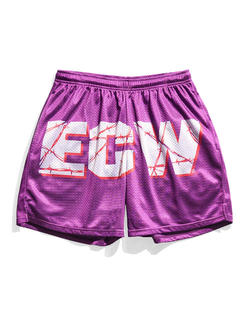 ECW Purple Logo Retro Shorts