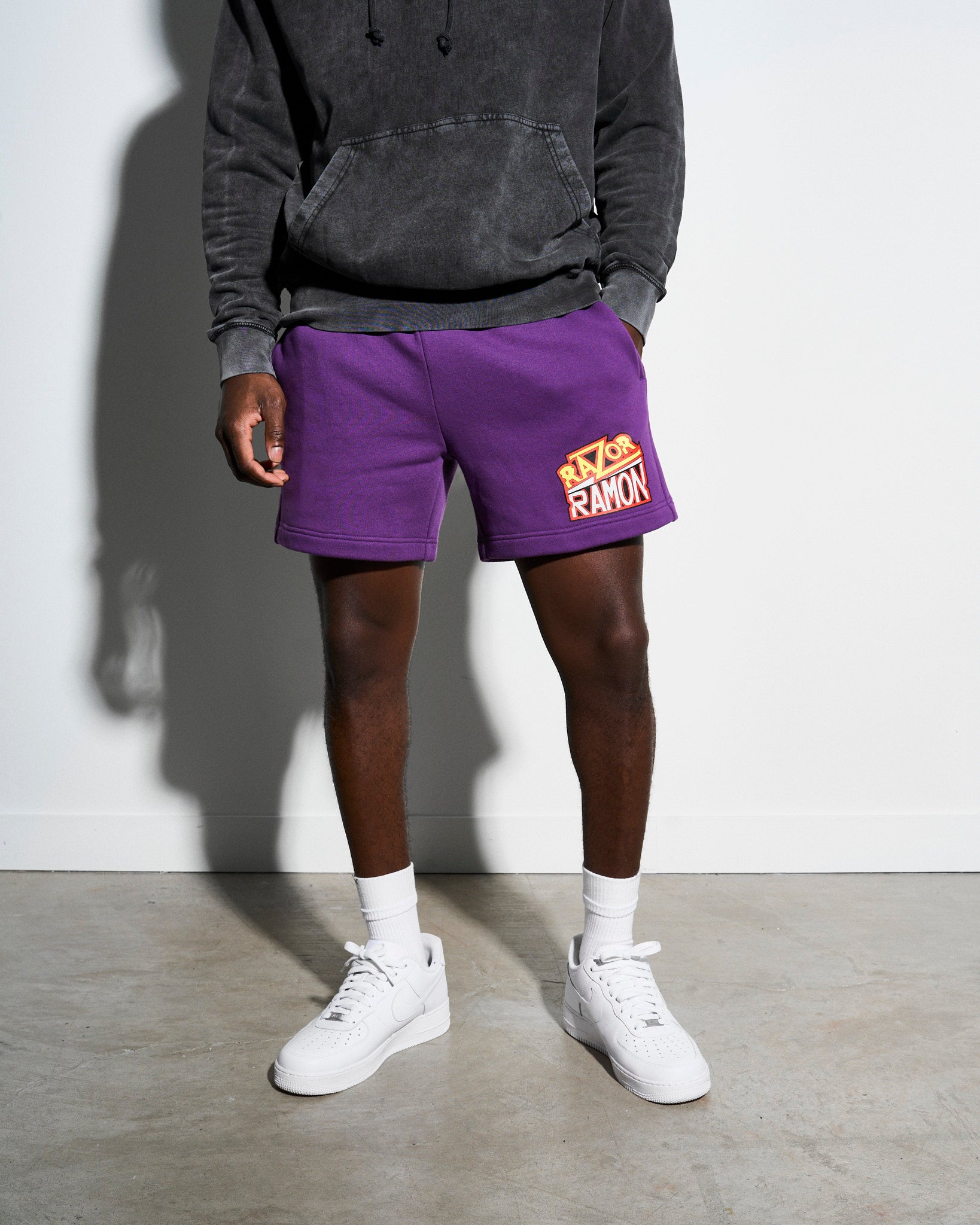 Razor Ramon Purple Fleece Shorts